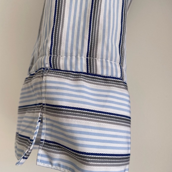 Gorgeous Zambelli Donna stripe button down shirt dress, size 6 - Picture 9 of 9